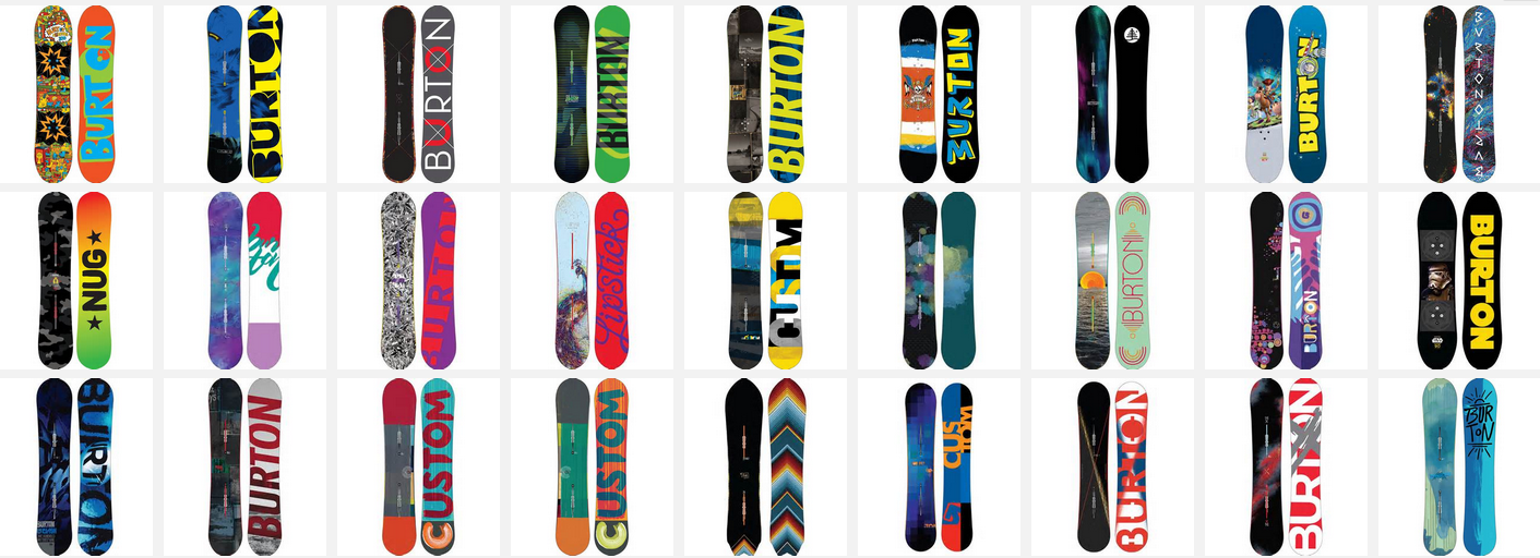 burton custom snowboards by year Camber Snowboard Jungle / 154 so the board reads subtle changes in terrain instead of blurring them together How Burton Snowboards is carving